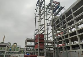 漯河项目锅炉汽包吊装就位